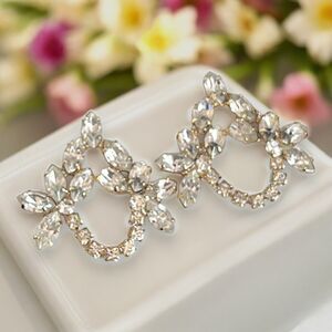 Ti Adoro Earrings Crystal Bridal Quinceanera Formal Prom Runway High End 6S